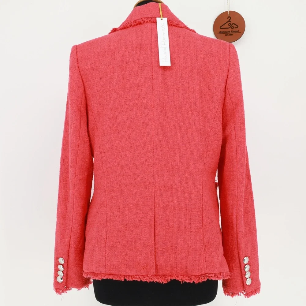 HOUSE OF HARLOW‎ 1960 Double Breasted Tweed Blazer - Picture 2 of 9